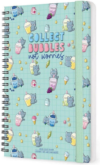 Legami Milano Kitty Bubble Tea Седмичен Дневник A5 2026/27 Kitty Bubble Tea Спирала 15x21см