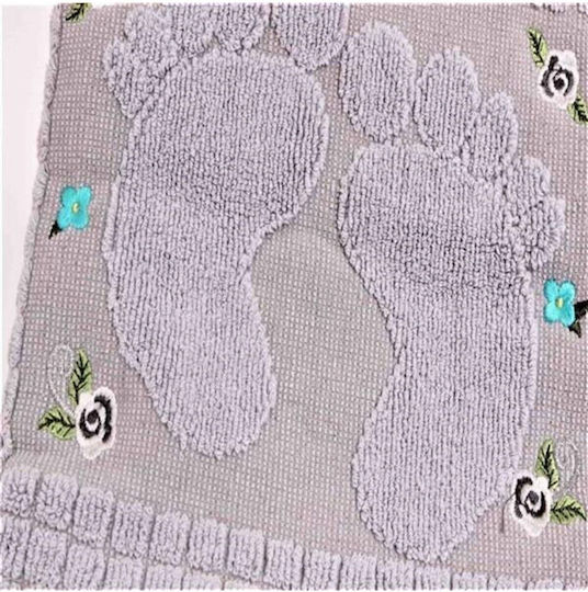 SteweHome Set Cotton Bath Mats Gray 50x70cm 3 Pieces