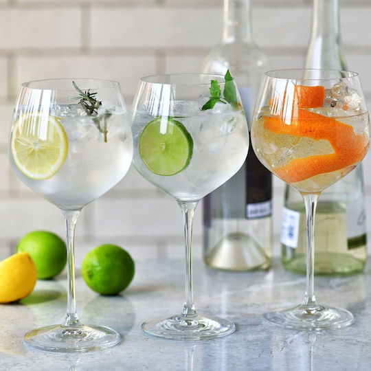 Krosno Set Water Glasses Goblet Crystal 570ml 6 Pieces