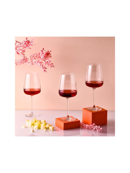 Krosno Set Glasses for White and Red Wine Crystal Goblet 750ml 4 Pieces