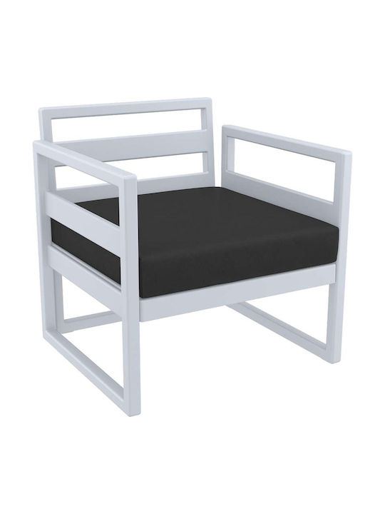 Siesta Exclusive Gartenstuhlkissen Siesta Exclusive Mykonos Schwarz 65x65cm