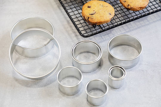 Set 11 Runde Keksausstecher Gerade Kanten Metallisch Kitchen Craft