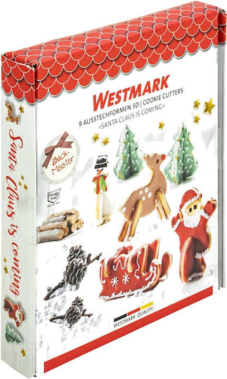 Σετ 3d Κόφτες Μπισκότων 9 Τεμαχίων "santa Claus Is Coming" Westmark