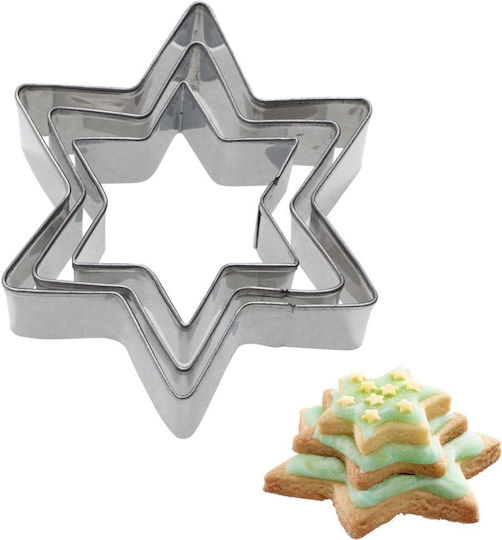 Set 3 Decupatoare Pentru Biscuiți Stea 4 Cm 5 Cm 6 Cm Westmark