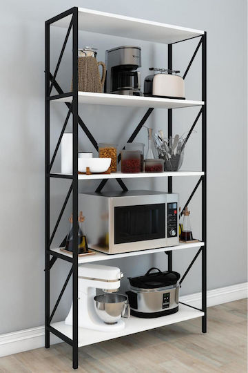 White Bookcase 70x34x180cm