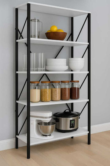White Bookcase 70x34x180cm