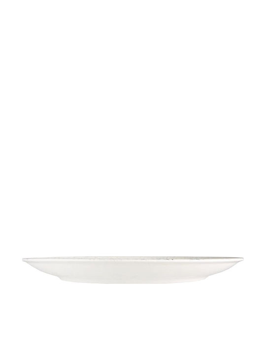Porland Rundes Servierplatte aus Porzellan Grau 31cm