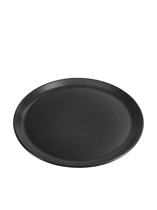 Porland Rundes Servierplatte aus Porzellan Schwarz 32cm