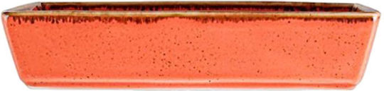 Porland Servierplatte Rechteckig Aus Porzellan Orange 13x8.5cm