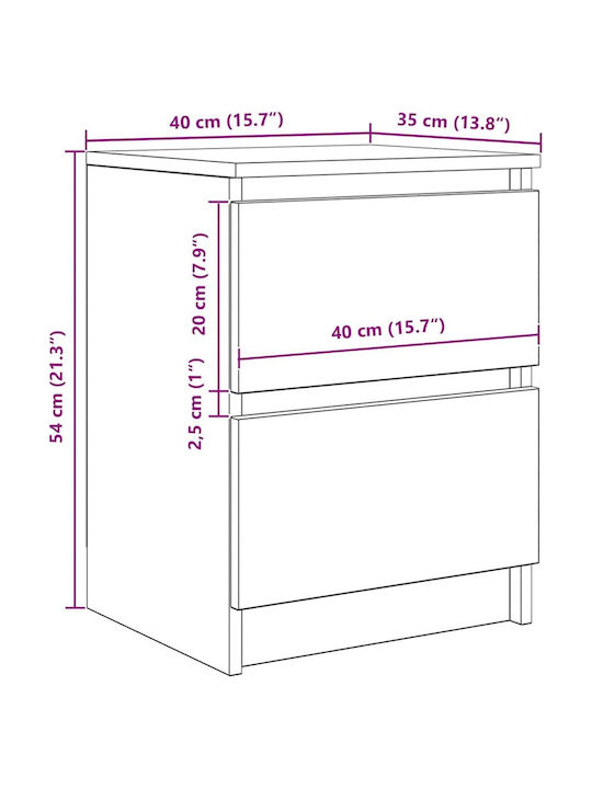 Έπιπλο Τηλεόρασης Μαύρο Μ40xΠ35xΥ54cm