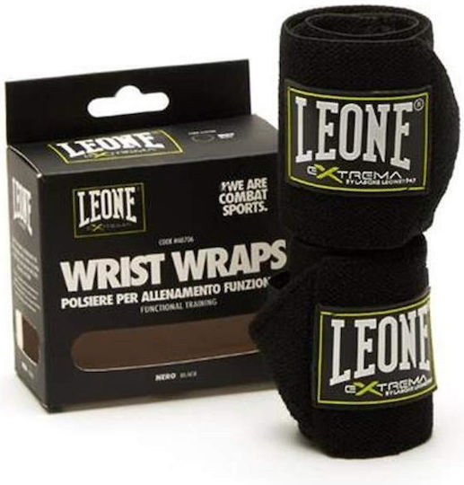 Leone 1947 Martial Arts Hand Wraps Unisex Adult Black One Size Ab706 3.5