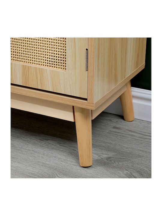 Sideboard Scandy Holz mit Schubladen Natürliche Farbe 60x30x80cm