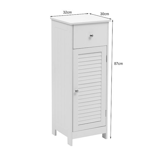 Pakketo Chesy Bathroom Column Cabinet Floor M32xW30xH87cm White