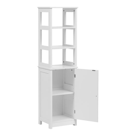 Pakketo Larben Floor Bathroom Column Cabinet W40xD33xH150cm White