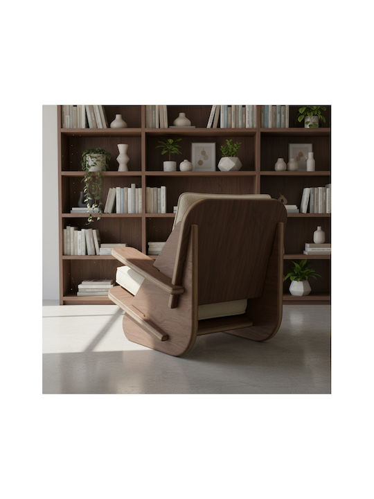 Hochlehner-Sessel Braun 65x74x65cm