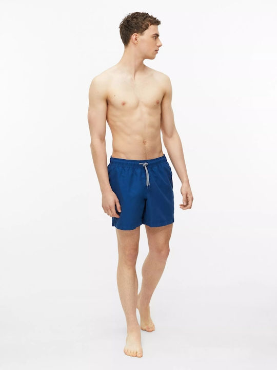 Costum de Baie Bărbați Pantaloni Scurți Albastru Închis cu Model