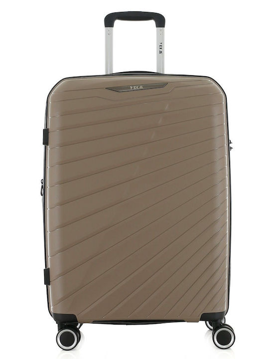 RCM RCM Hart Reise Koffer Beiges Maximalhöhe 76cm Set 3 Stück