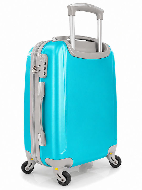 Ormi Reise Koffer Kabine Hart Türkis Blau mit 4 Räder Höhe 52cm