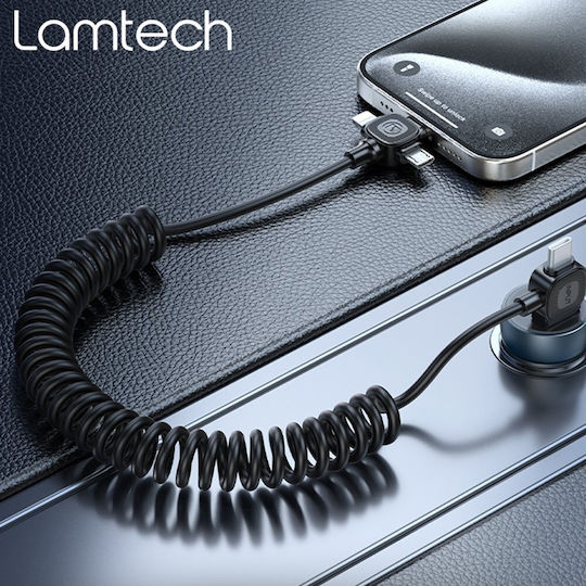Lamtech 6-in-1 Charging Cable Type-c/usb To Type-c/lightning-micro-usb 3a 1.5m Black Lam981104