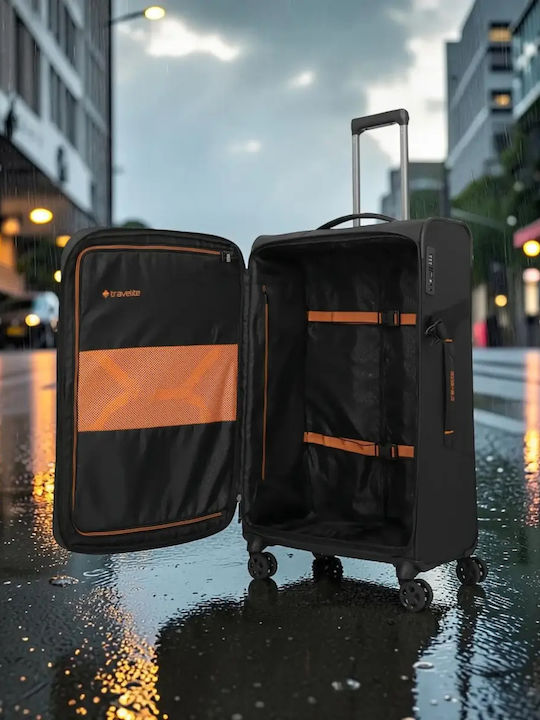 Travelite Голям Куфар За Пътуване Черен Височина 78см