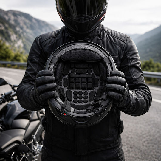 Set 54 Inserții Cască Bicicletă Zola Diverse Mărimi Forme Spumă Eva Bază Adezivă Prindere Velcro Negre