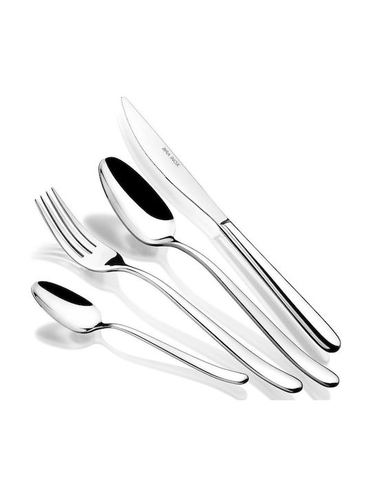 Bra Besteckset Edelstahl Silber 24 Stück