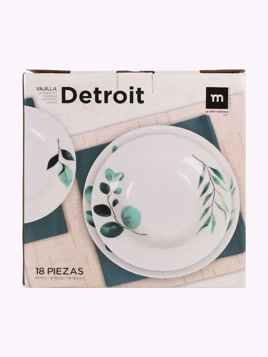 La Mediterranea White Ceramic Dinnerware Set 18pcs