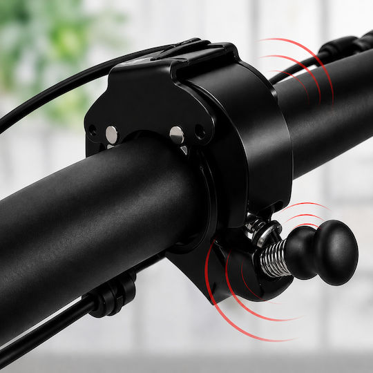 Clopoțel Mecanic pentru Bicicletă Zola 90-100 Db Prindere pe Ghidon 22.2 Mm 7.5 X 4.5 X 2 Cm Negru