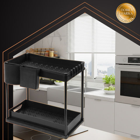 Ruhhy Επιτραπέζια Βάση Πλαστική 40x27.5x37.5εκ. Μαύρη