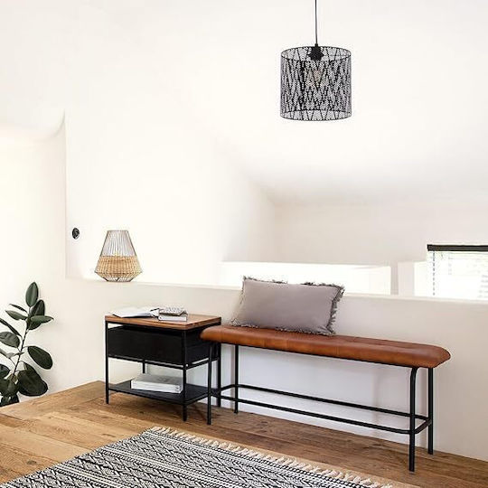 Atmosphera Lumini Suspendate Negru Cu Bază De Bec E27 24.5x24.5cm