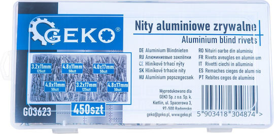 Geko Aluminium Nietmaschinen Set 450 Stück