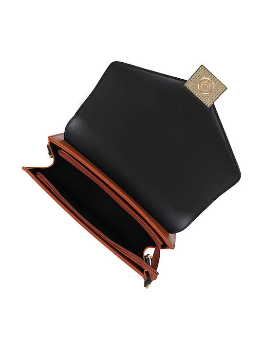 Gallantry Damen Handtasche Dekorative Kette Layout Schmuck Verschluss Schwarz Braun