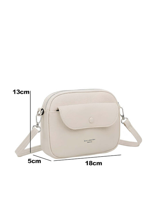 Gallantry Damen Crossbody Tasche Kompakte Struktureffekt Vorderklappe Tasche Beiges
