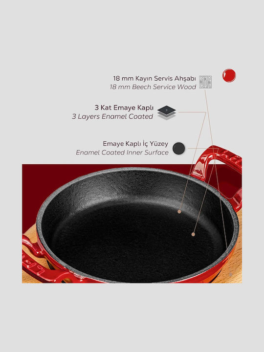 Lava Saganaki Cast Iron with Enamel Coating 20cm