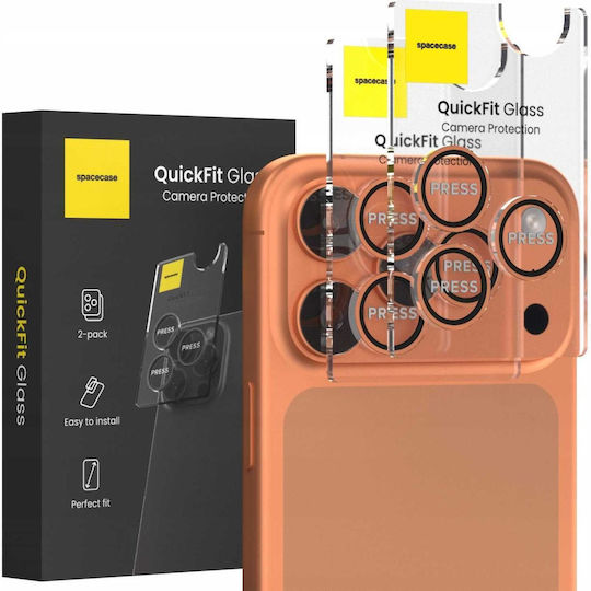 Spacecase Camera Protection Tempered Glass Orange for iPhone 17 Pro iPhone 17 Pro Max