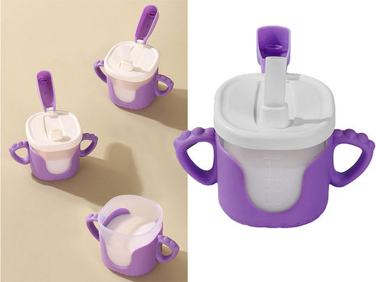 Verk Group Cani Pentru Bebeluşi Din Silicon Cu Mânere Multicolore Pentru 8 Luni+ 300 Ml