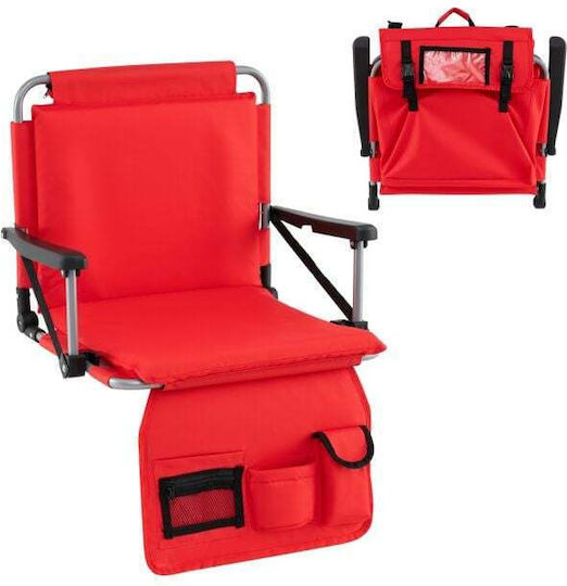 Costway Beach Chair Red Waterproof 44x54x76cm
