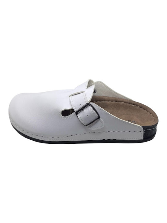 Herren Holzschuhe Weiß
