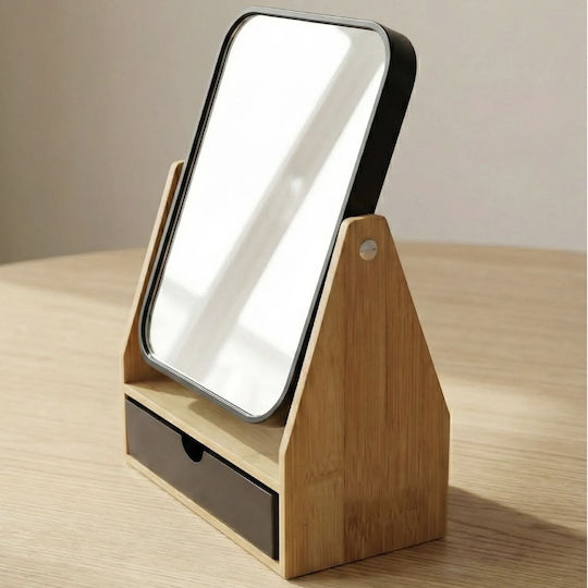 Καθρέπτης Μακιγιάζ Επιτραπέζιος 25.5x17cm Μαύρος
