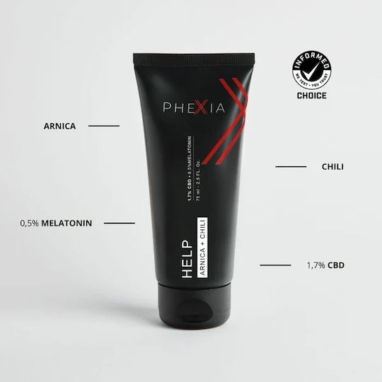 Hilfe Creme Phexia Muskeln Schmerz CBD Melatonin Chili Pfeffer 75 Ml