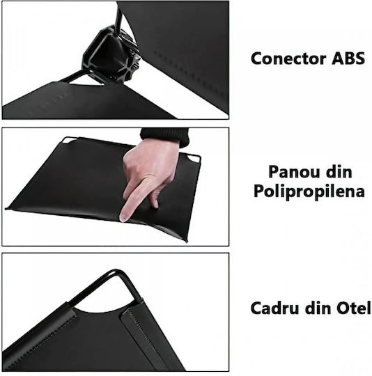 Husă de Depozitare din Plastic pentru Pantofi, de Culoare Neagră, 47x37x90cm