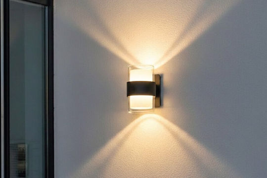 Inlight Athabasca Wall-Mounted Outdoor LED Light 8W with Adjustable White Light Double Beam 12x12x14cm