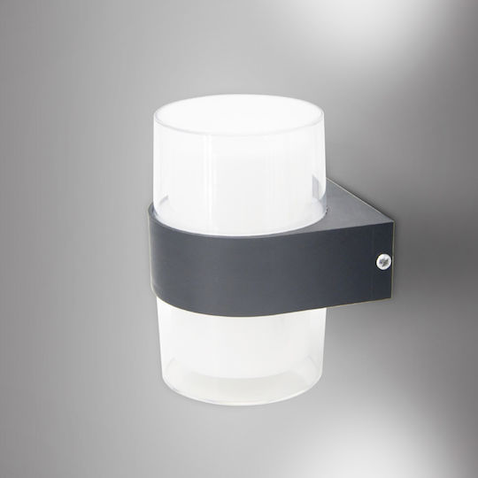 Inlight Athabasca Wall-Mounted Outdoor LED Light 8W with Adjustable White Light Double Beam 12x12x14cm