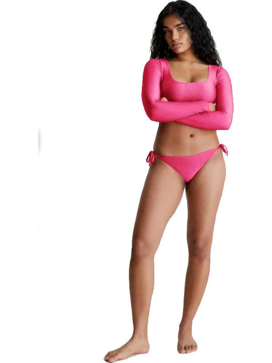 Bikinihosen Brasil mit Schnürung Fuchsie