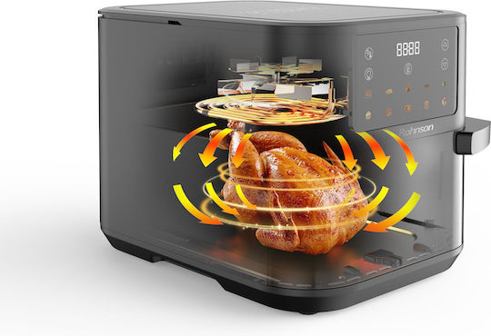 Rohnson Slim Friteuză cu Aer 10l Neagră