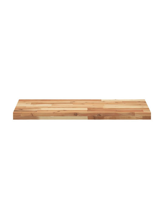 vidaXL Rectangular Bookcase Shelf Made of Solid Wood Brown 80x40x4cm 3279637 3 Pieces