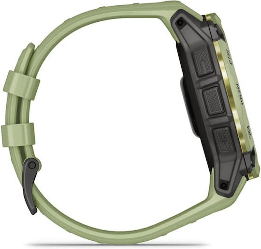 Garmin Instinct 3 AMOLED Aluminium 50mm Αδιάβροχο Smartwatch με Παλμογράφο (Fern Green with Fern Green Band)