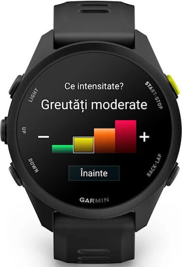 Garmin Forerunner 70 43mm Αδιάβροχο Smartwatch με Παλμογράφο (Μαύρο)