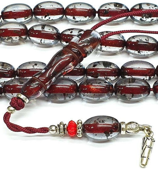 Roloi Komboloi Worry Beads with 33 Beads Made of Resin Length 37cm Multicolour