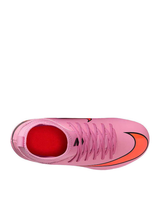 Mercurial Superfly 10 Club MG Ghete De Fotbal Pentru Copii Cu Crampoane Magic Flamingo / Total